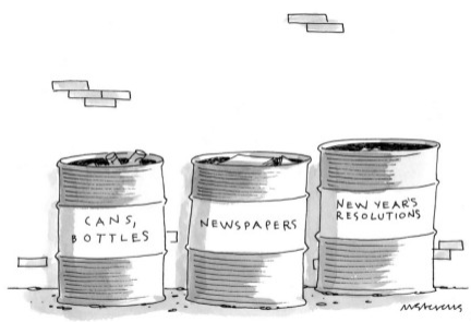 new years resolutions garbage can
