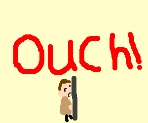 man walks into bar ouch