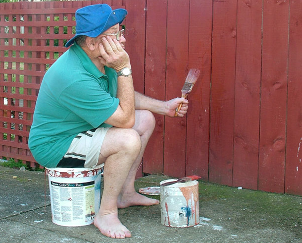 watching paint dry grumpy man